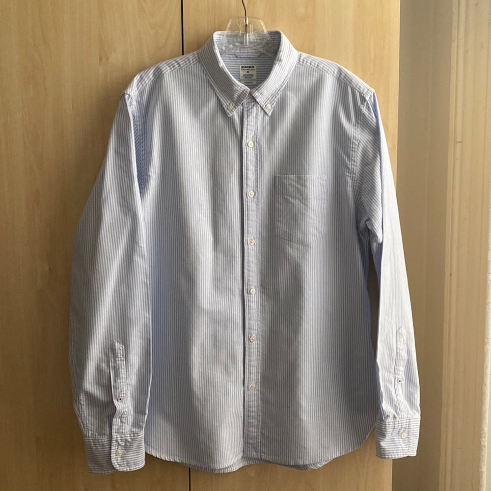 Mens Bonobos Oxford Stripe Shirt New. Sz M